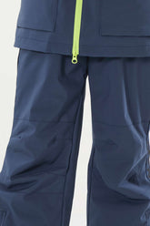 Kids’ Navy Blue Insulated Snow Pants with Suspenders